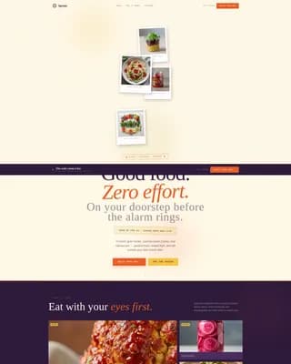 Sprout — Retro Vegan Meals Landing Page Template