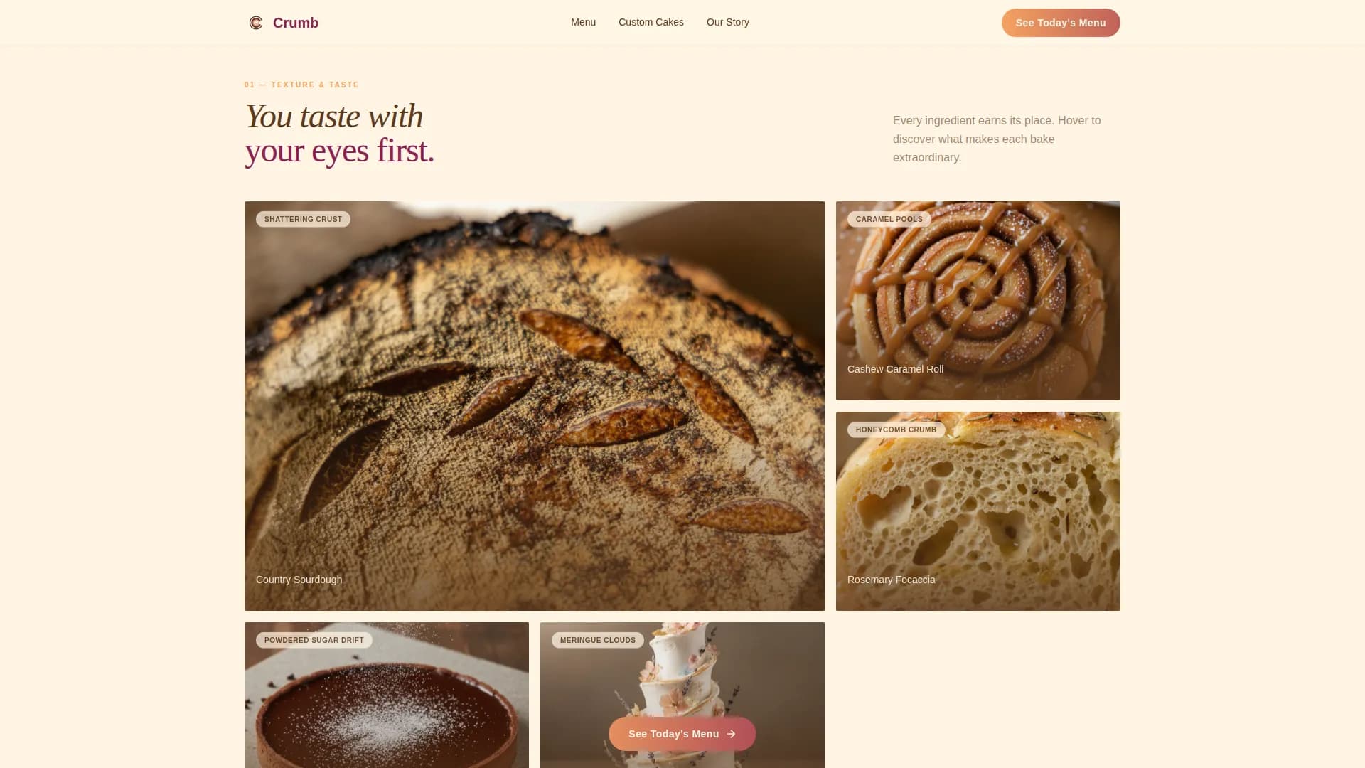 Crumb — Retro Vegan Baking Landing Page Template
