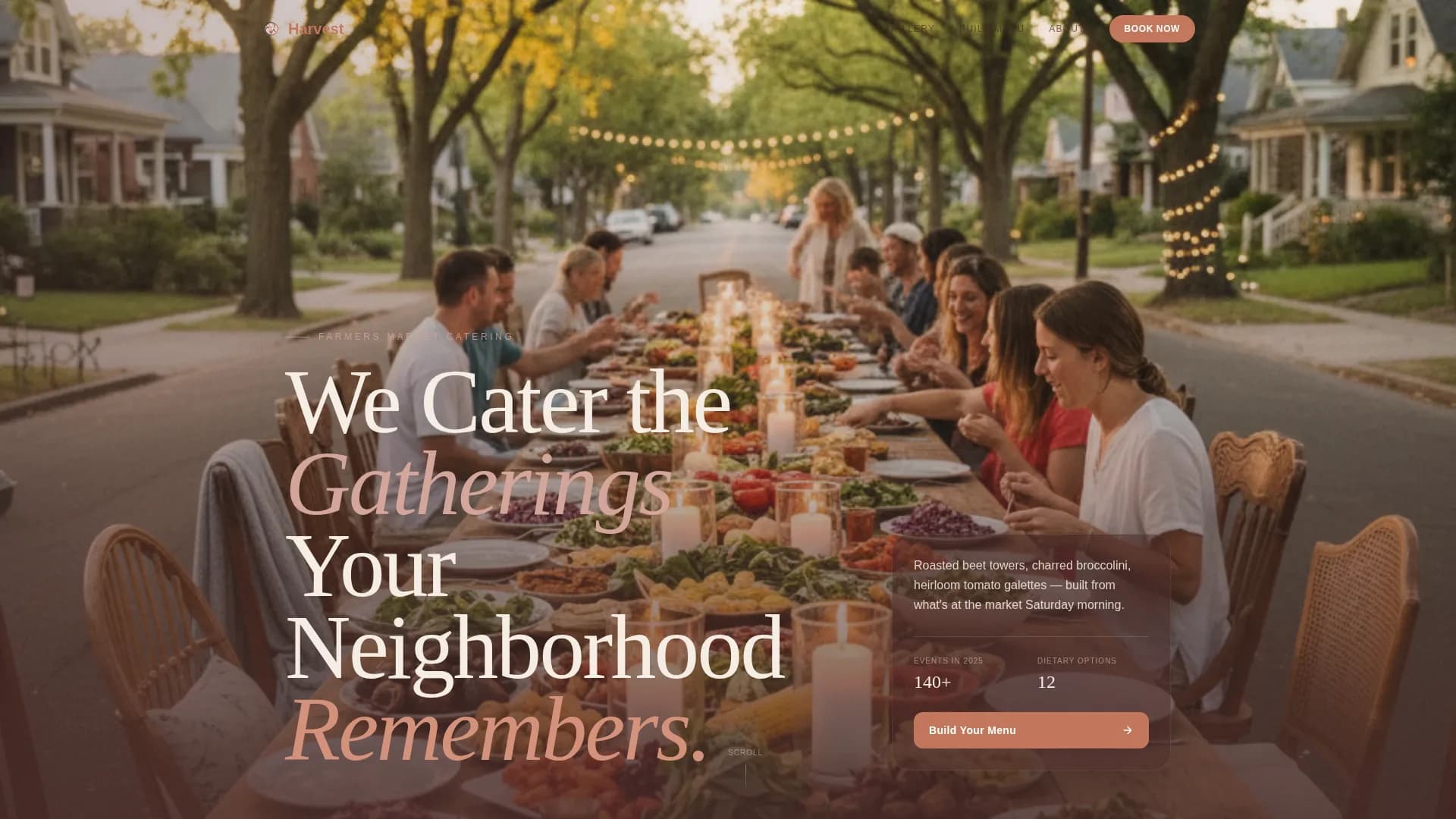 Harvest — Farm Fresh Catering Landing Page Template