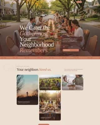 Harvest — Farm Fresh Catering Landing Page Template