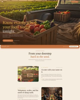 Harvest - Seasonal CSA Landing Page Template