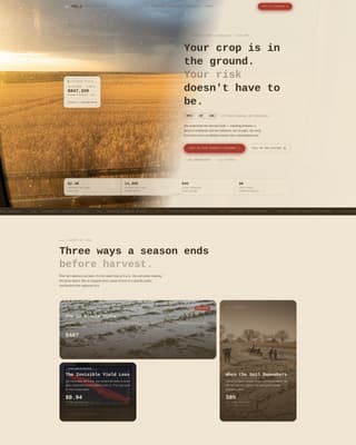 Agricultural Insurance & Finance Pricing Website Template