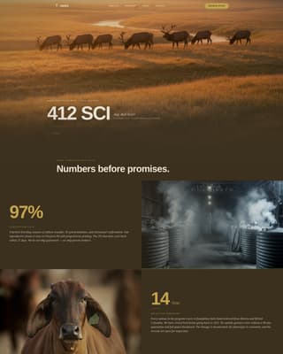 Livestock & Animal Husbandry Specialist Professional Website Template