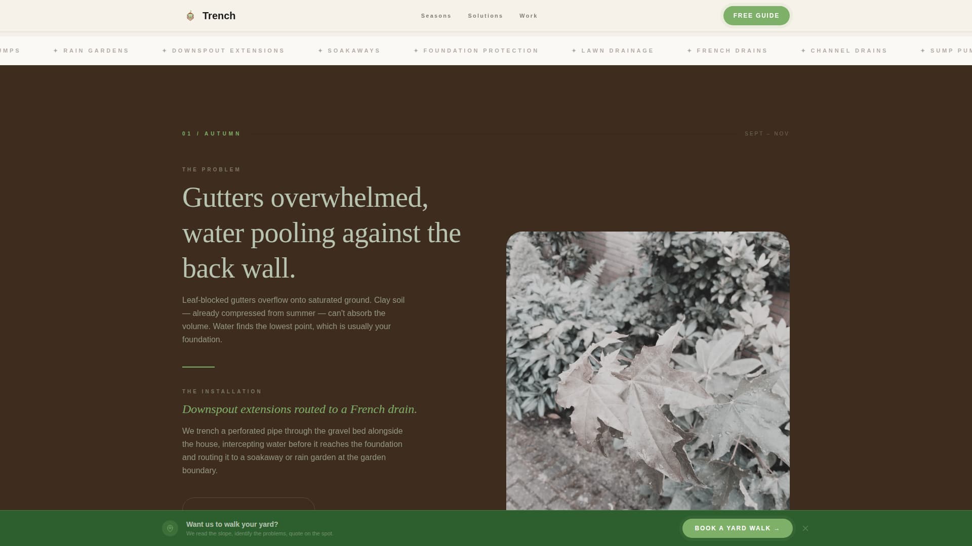Soil & Water Conservation Booking Website Template