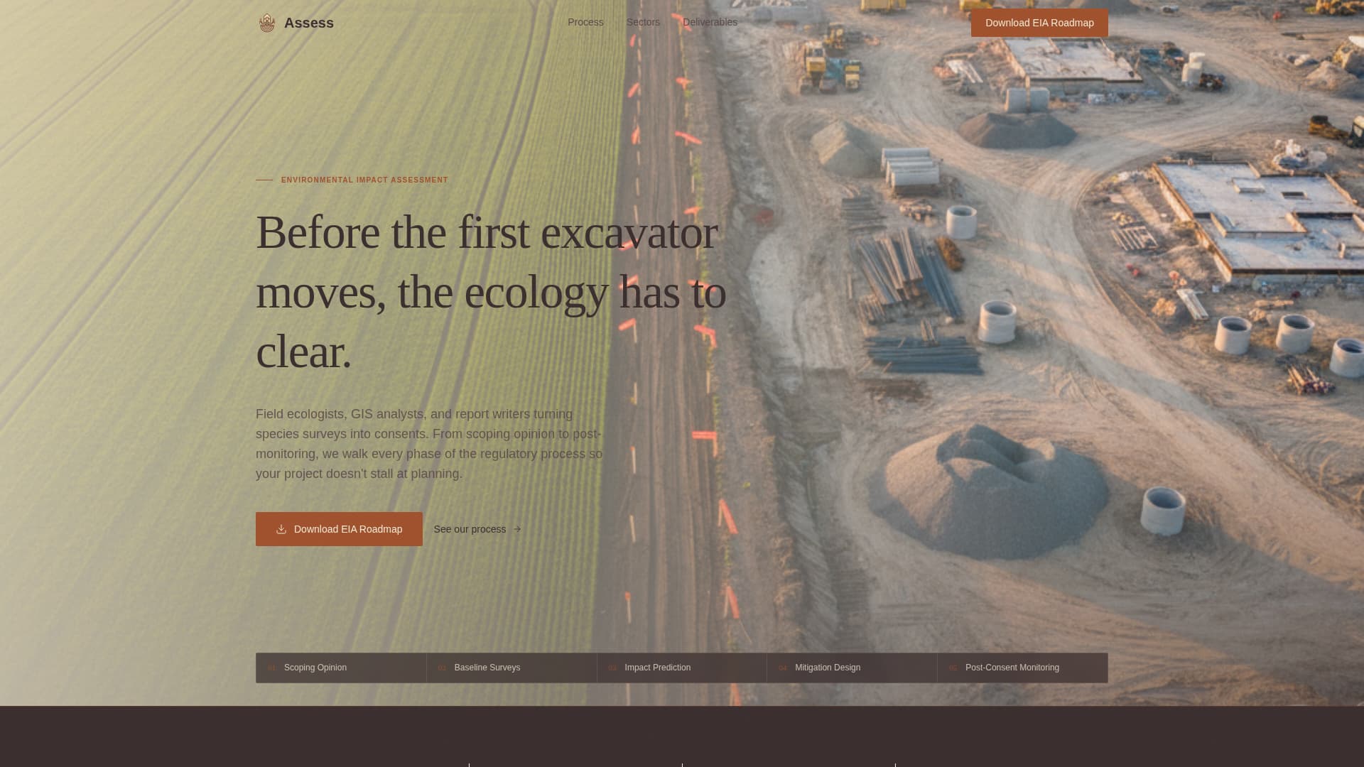 Assess - Authoritative Environmental Landing Page Template