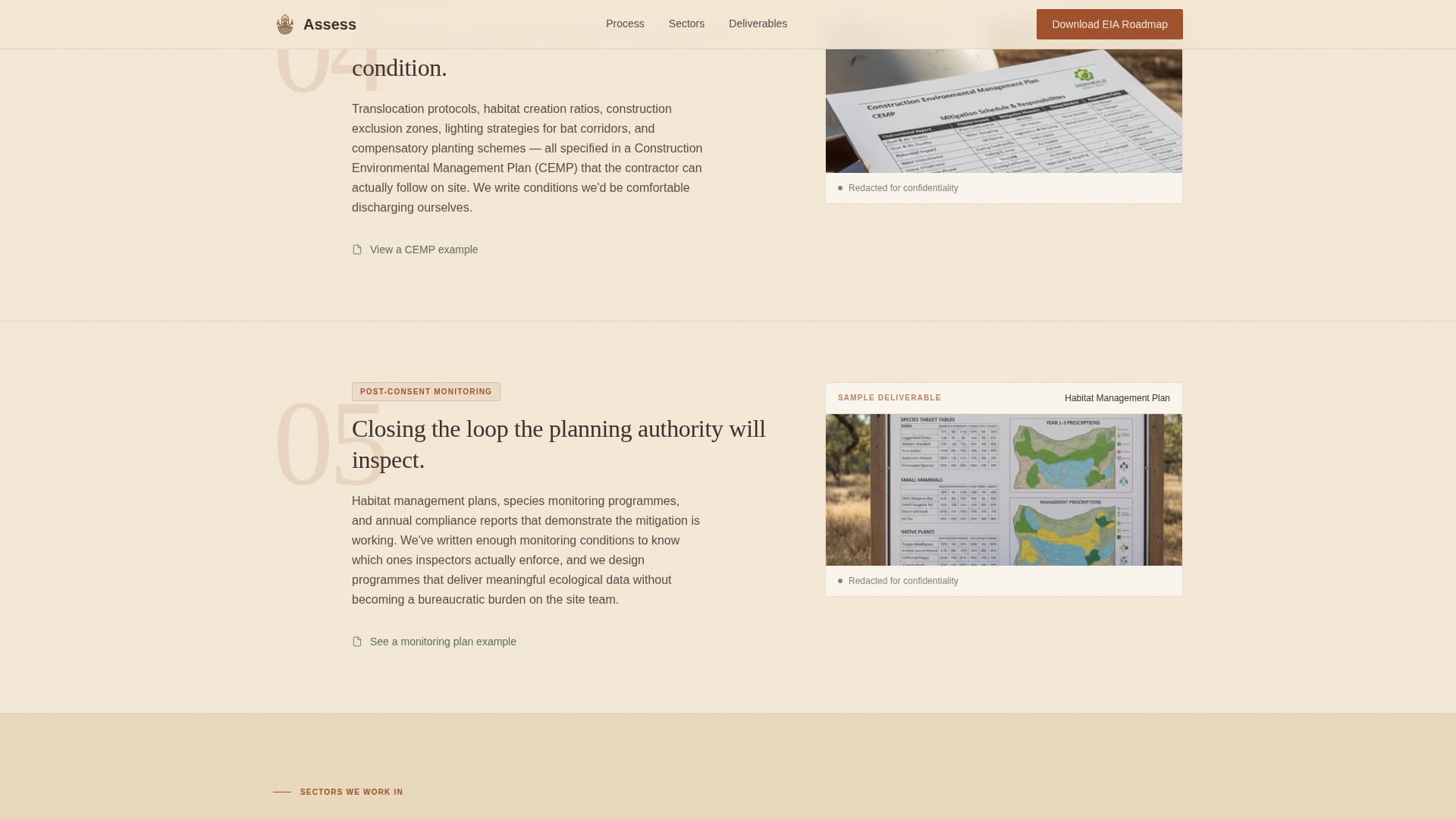 Assess - Authoritative Environmental Landing Page Template
