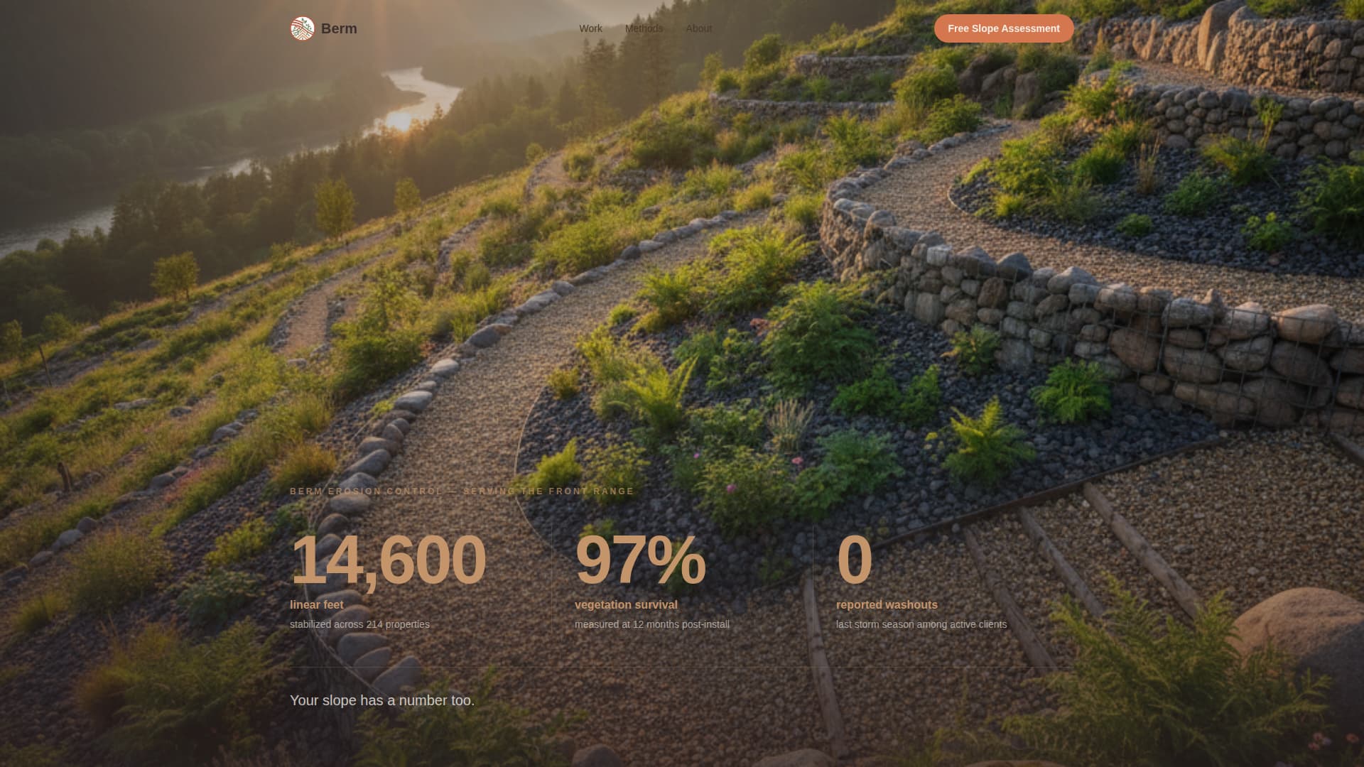 Berm - Trusted Erosioncontrol Landing Page Template