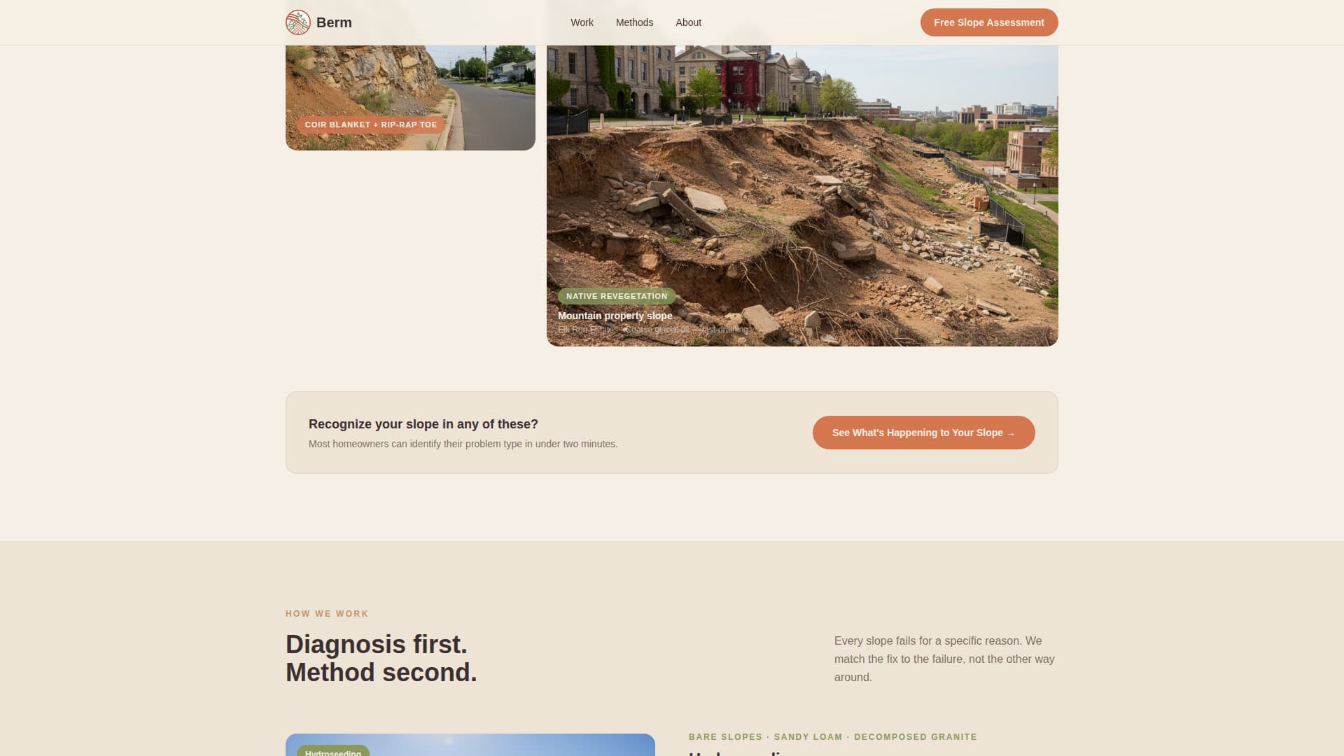 Berm - Trusted Erosioncontrol Landing Page Template