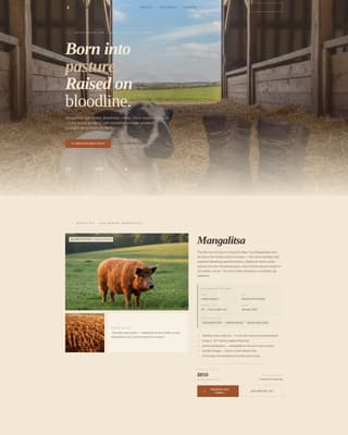 Livestock & Animal Husbandry Booking Website Template