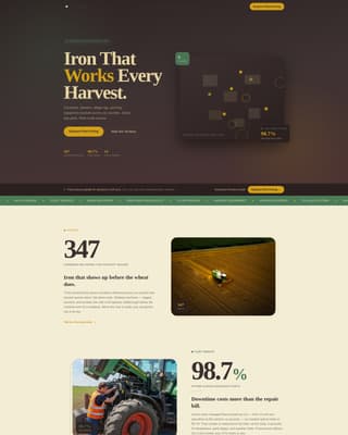 Furrow - Powerful Farmequipment Landing Page Template