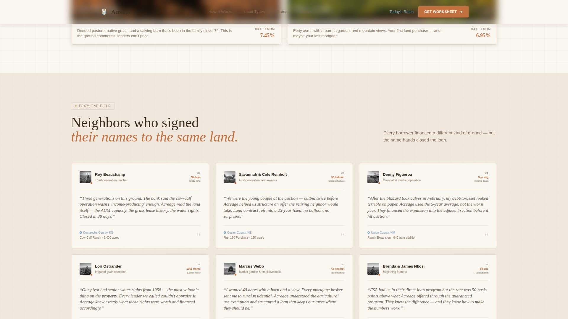 Acreage - Trusted Farmmortgage Landing Page Template