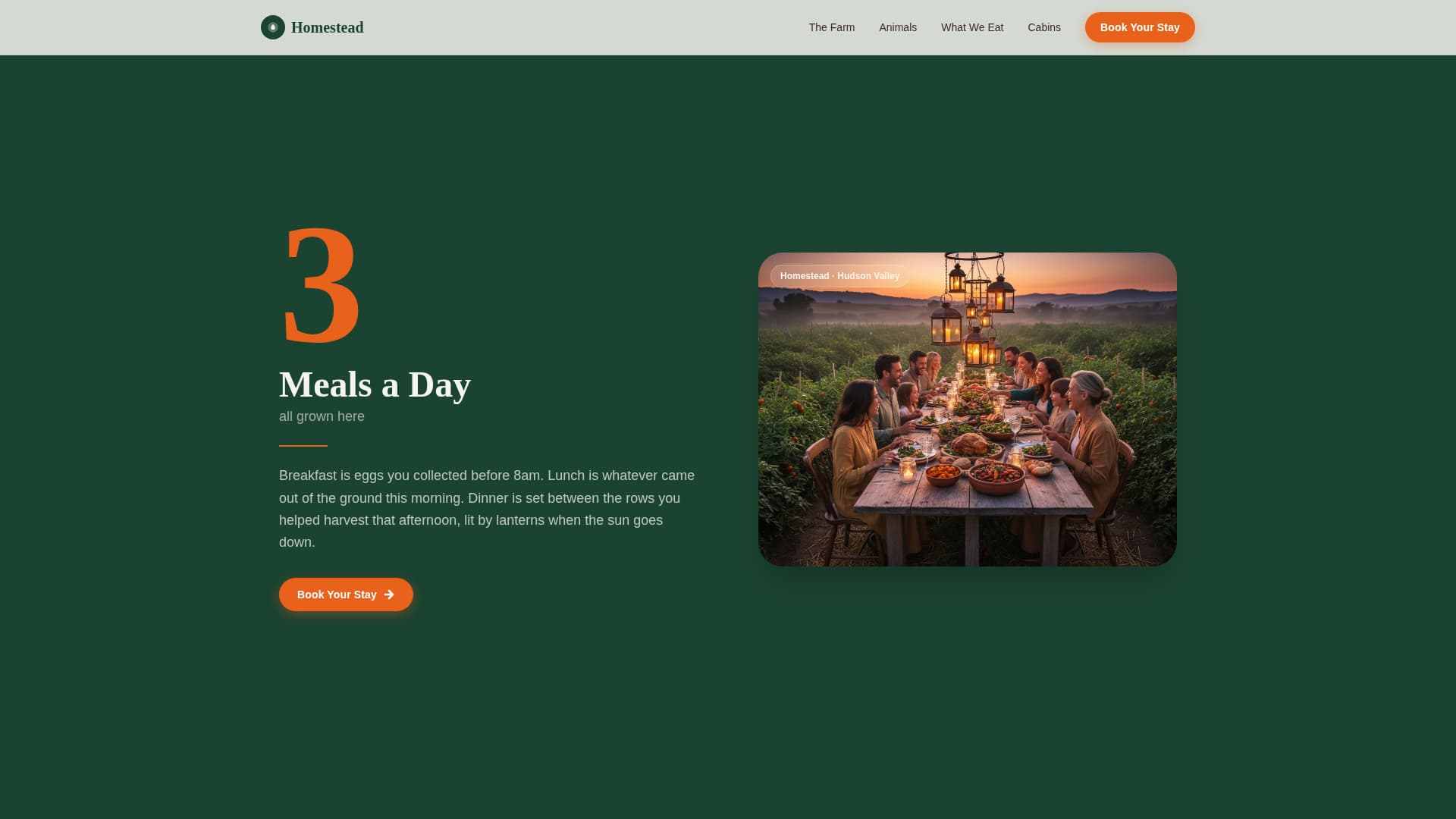 Farm & Ranch Booking Website Template