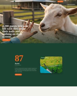 Farm & Ranch Booking Website Template