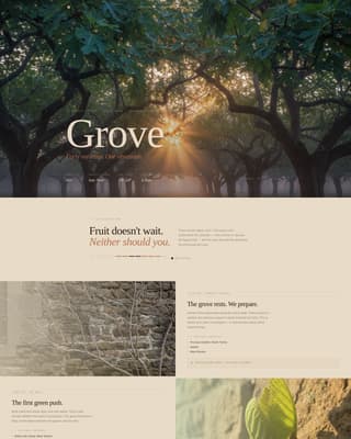 Grove - Artisan Figfarm Landing Page Template