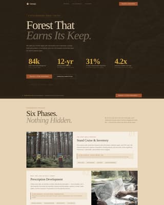 Canopy - Immersive Forestry Landing Page Template