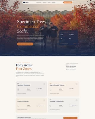 Nursery & Plant Farm Professional Website Template