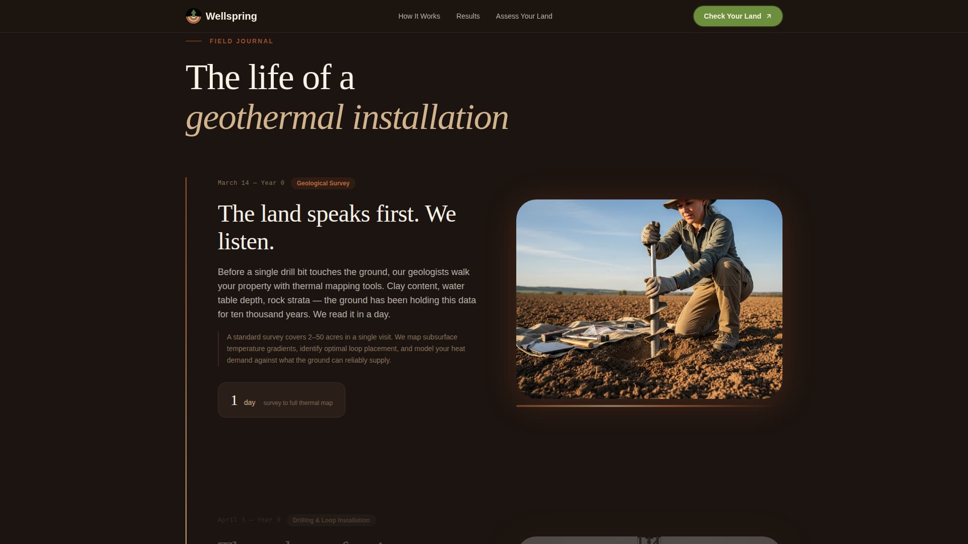 Wellspring - Radiant Geothermal Landing Page Template