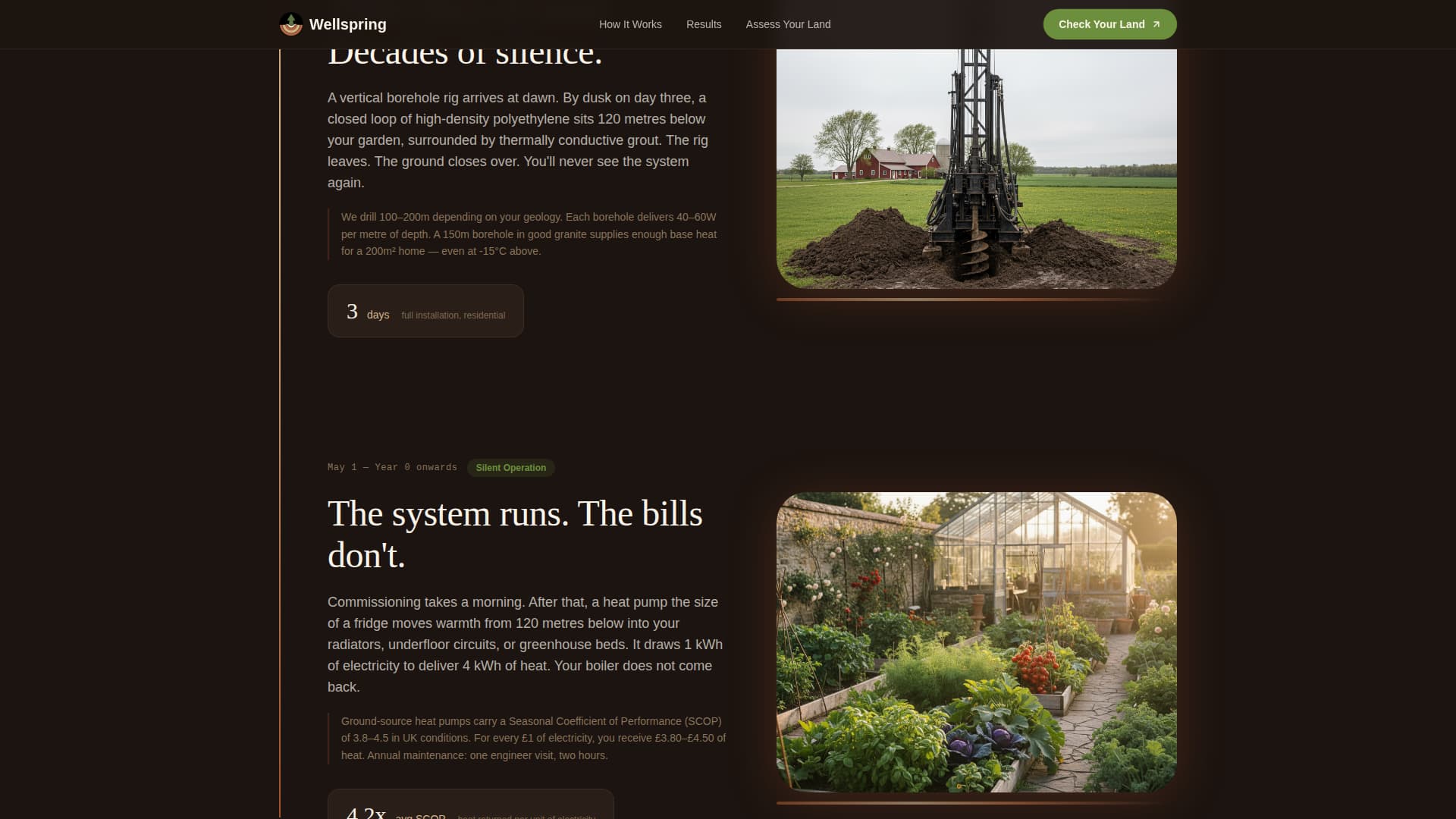 Wellspring - Radiant Geothermal Landing Page Template