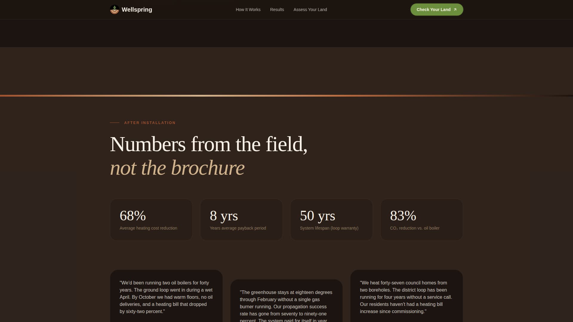 Wellspring - Radiant Geothermal Landing Page Template