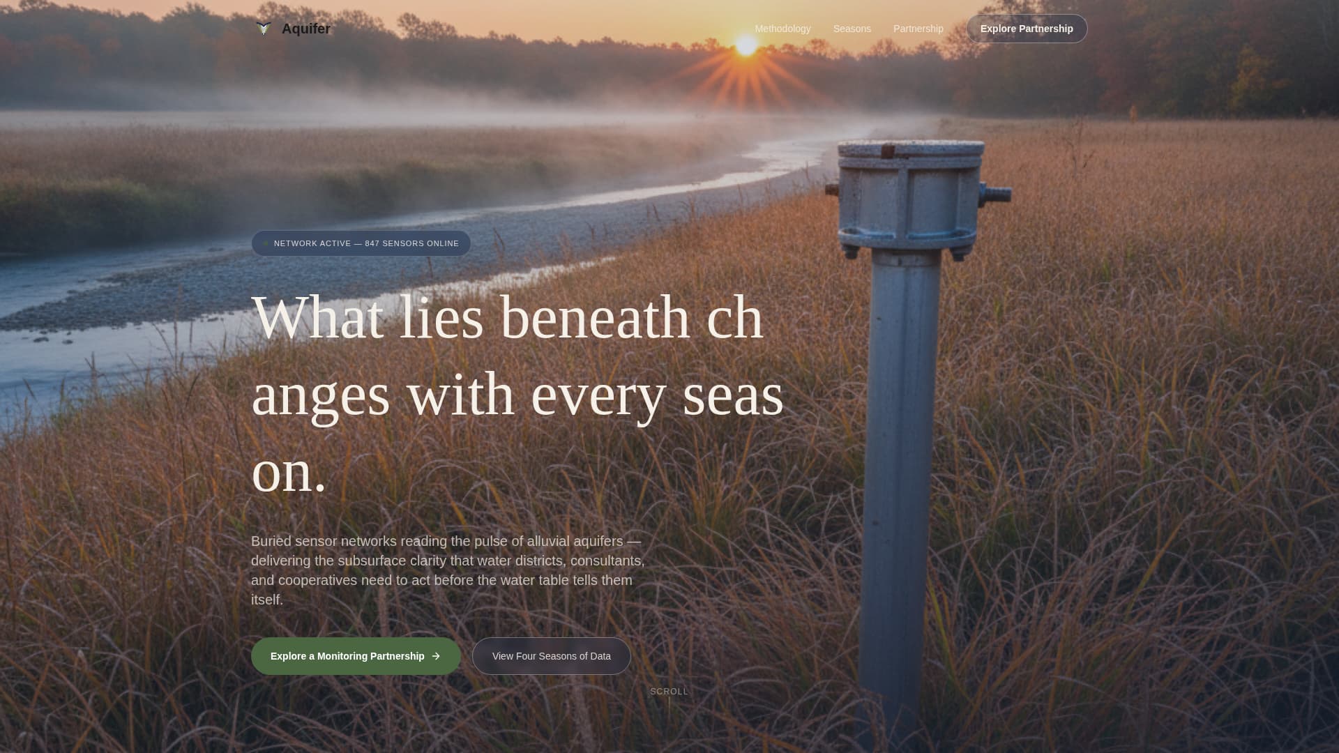 Aquifer - Seasonal Groundwatermonitoring Landing Page Template