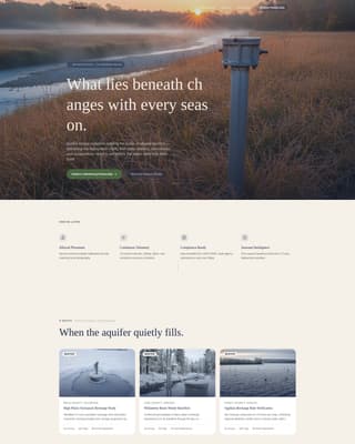 Aquifer - Seasonal Groundwatermonitoring Landing Page Template