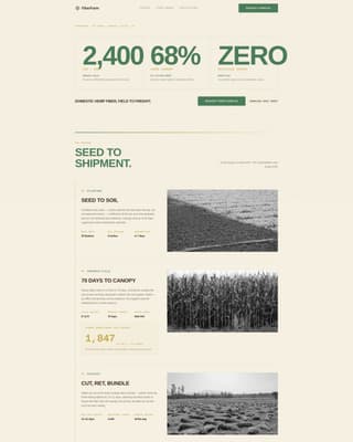 Fiberfarm - Sustainable Hemp Landing Page Template