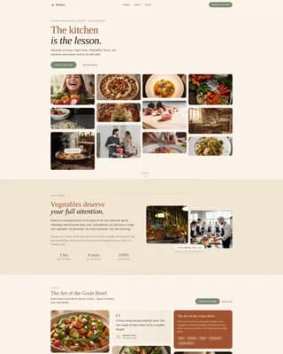 Braise — Signature Vegetarian Culinary Landing Page Template