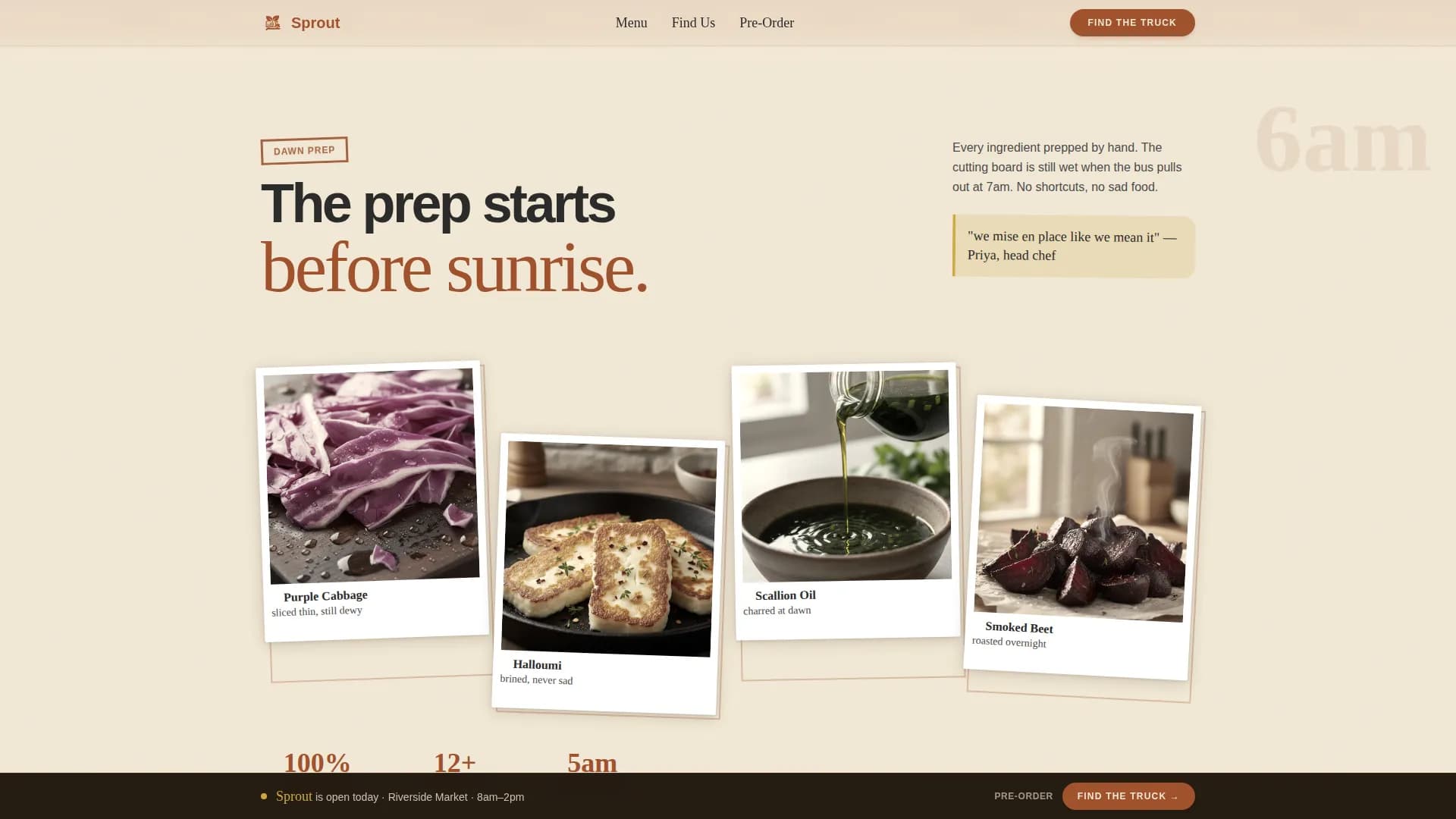 Sprout — Signature Vegetarian Caterer Landing Page Template