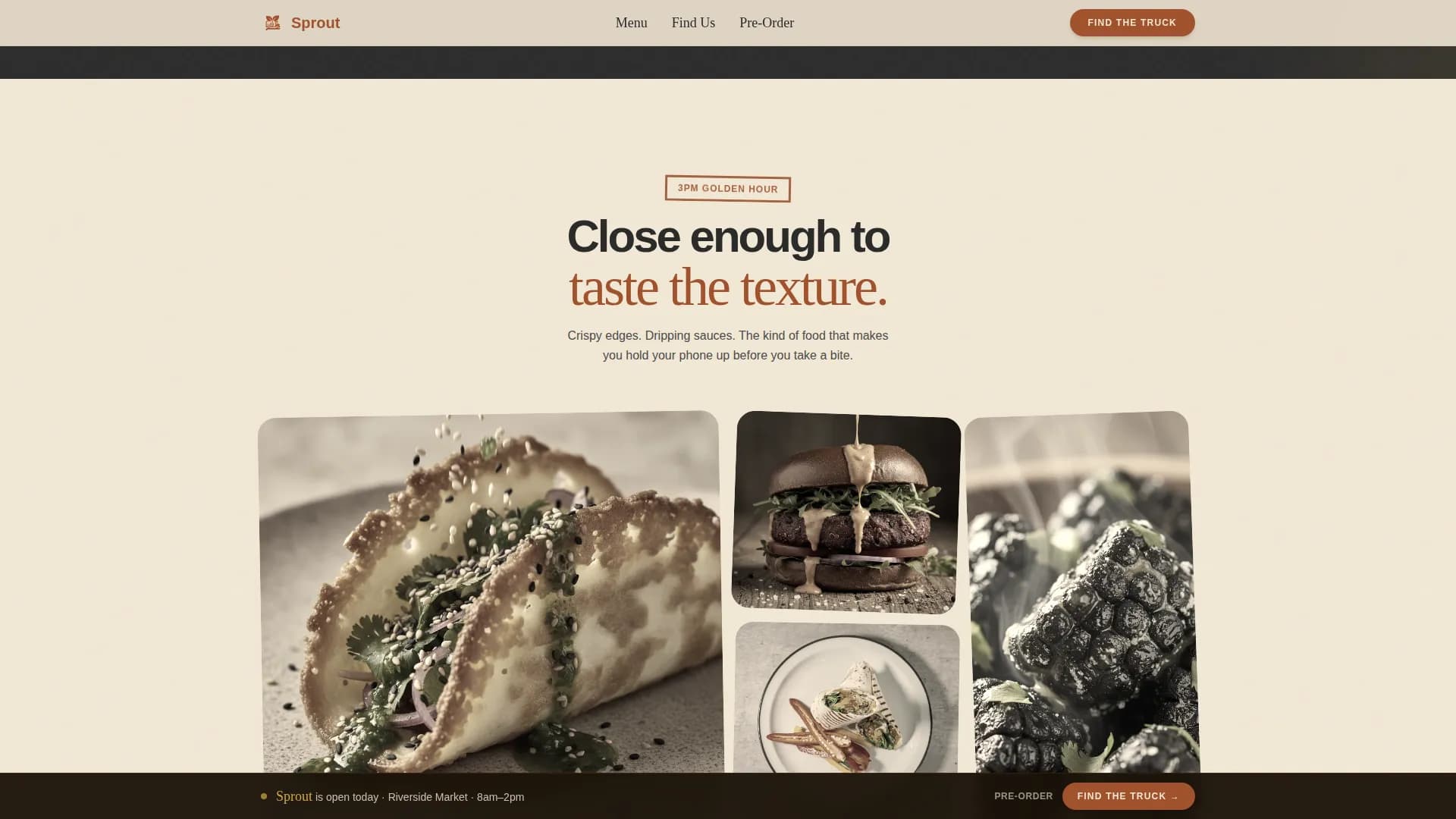 Sprout — Signature Vegetarian Caterer Landing Page Template