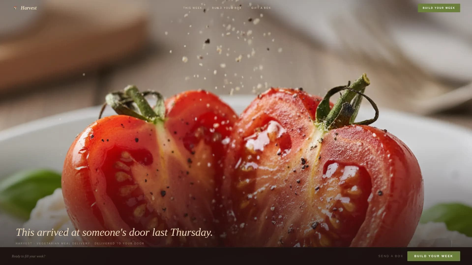Harvest — Luxe Meal Delivery Landing Page Template
