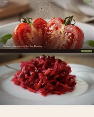 Harvest — Luxe Meal Delivery Landing Page Template