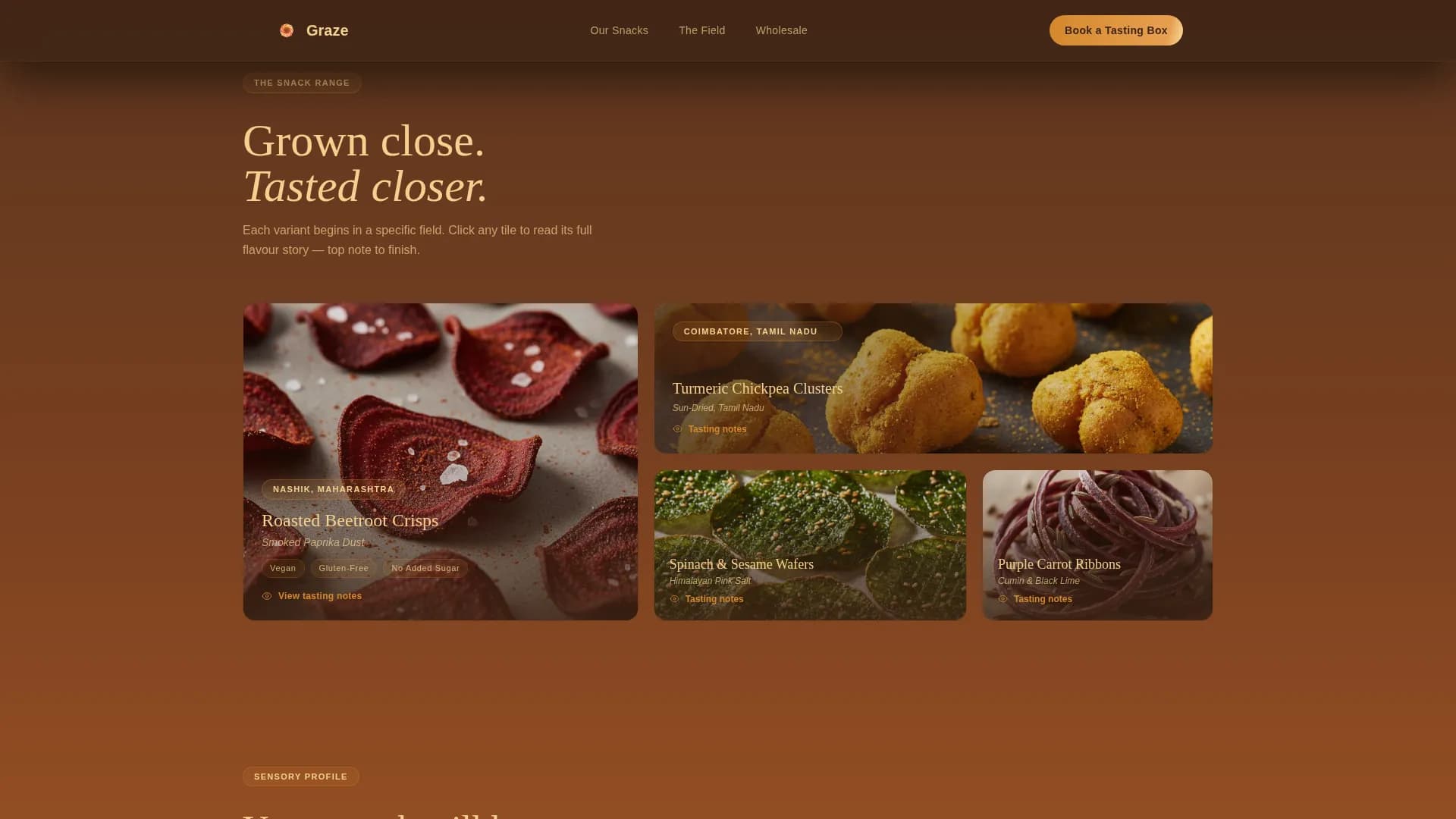 Graze — Elevate Artisan Snacking Landing Page Template