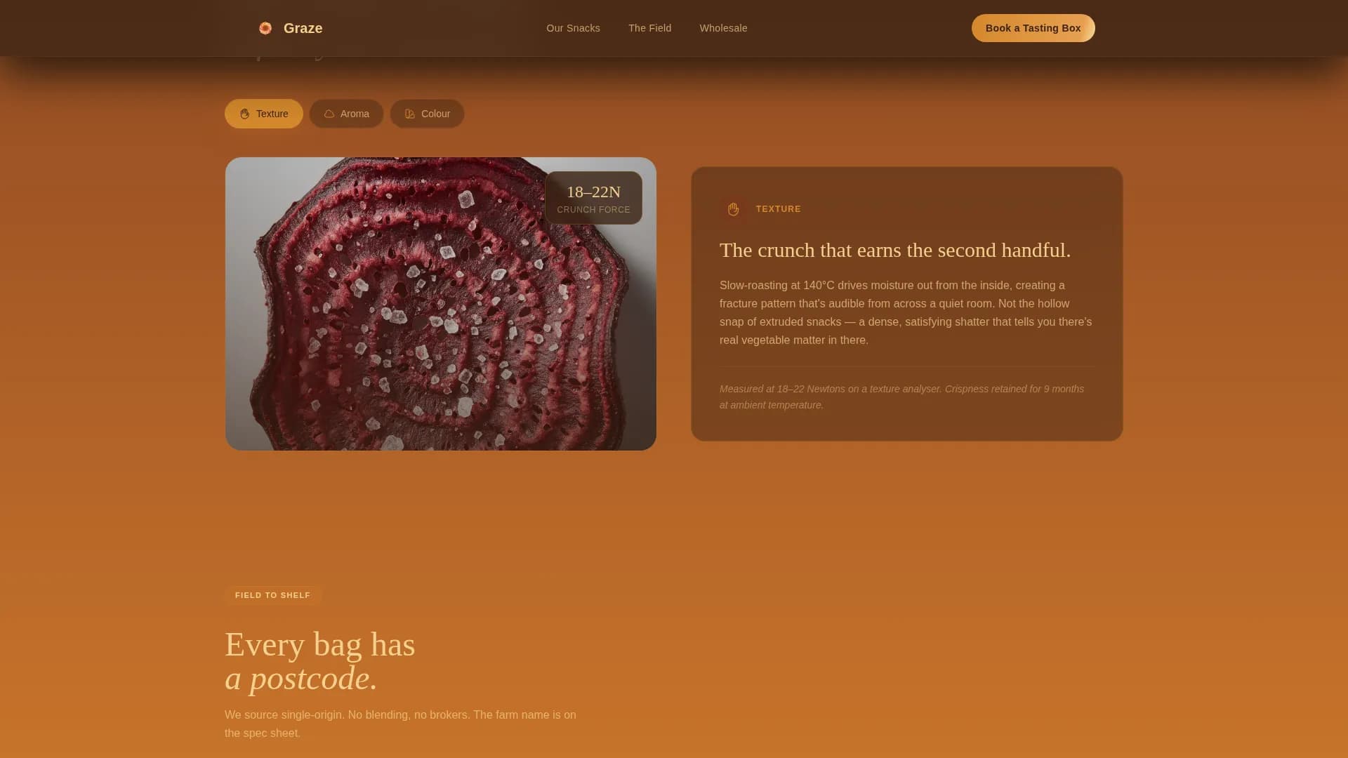 Graze — Elevate Artisan Snacking Landing Page Template