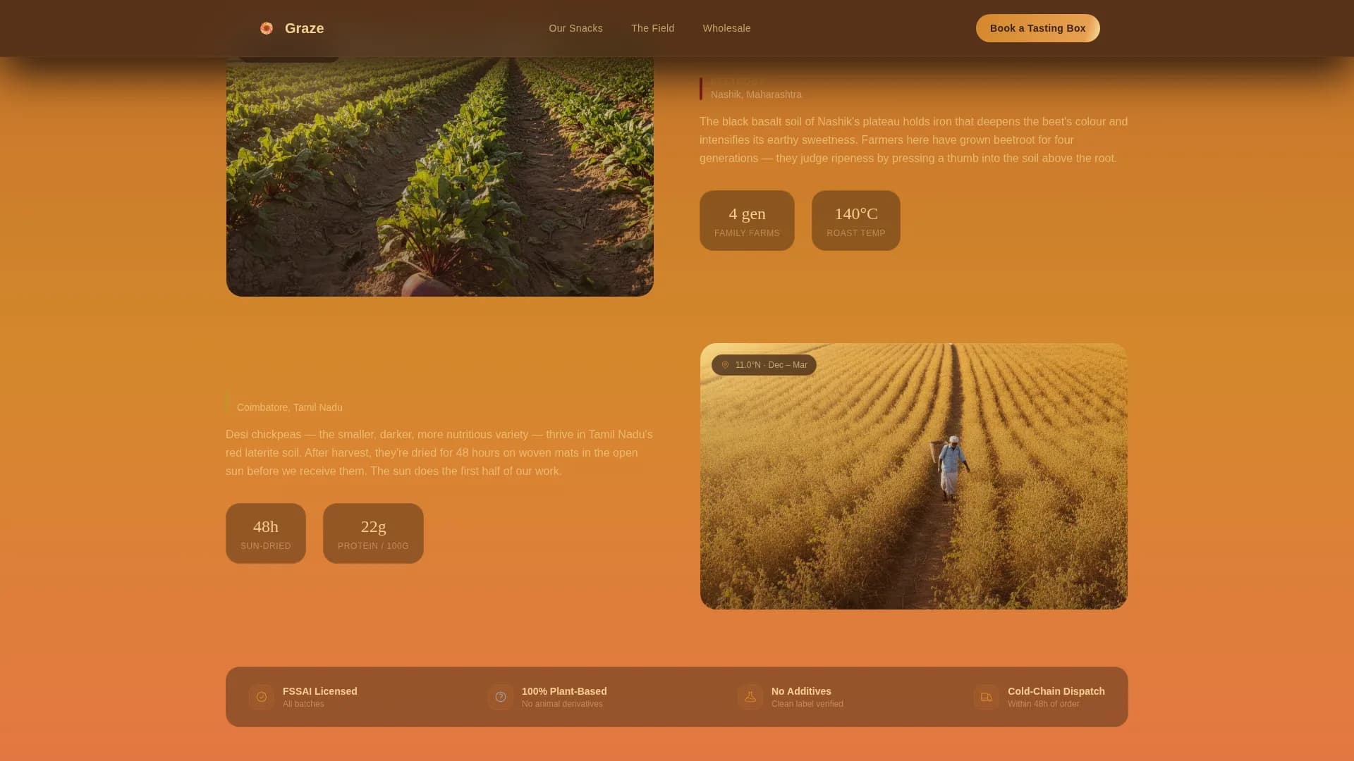 Graze — Elevate Artisan Snacking Landing Page Template