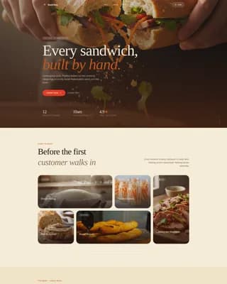 Bánh - Haute Craft Vietnamese Sandwich Shop Landing Page Template