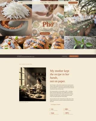 Pho - Authentic Vietnamese Catering Landing Page Template