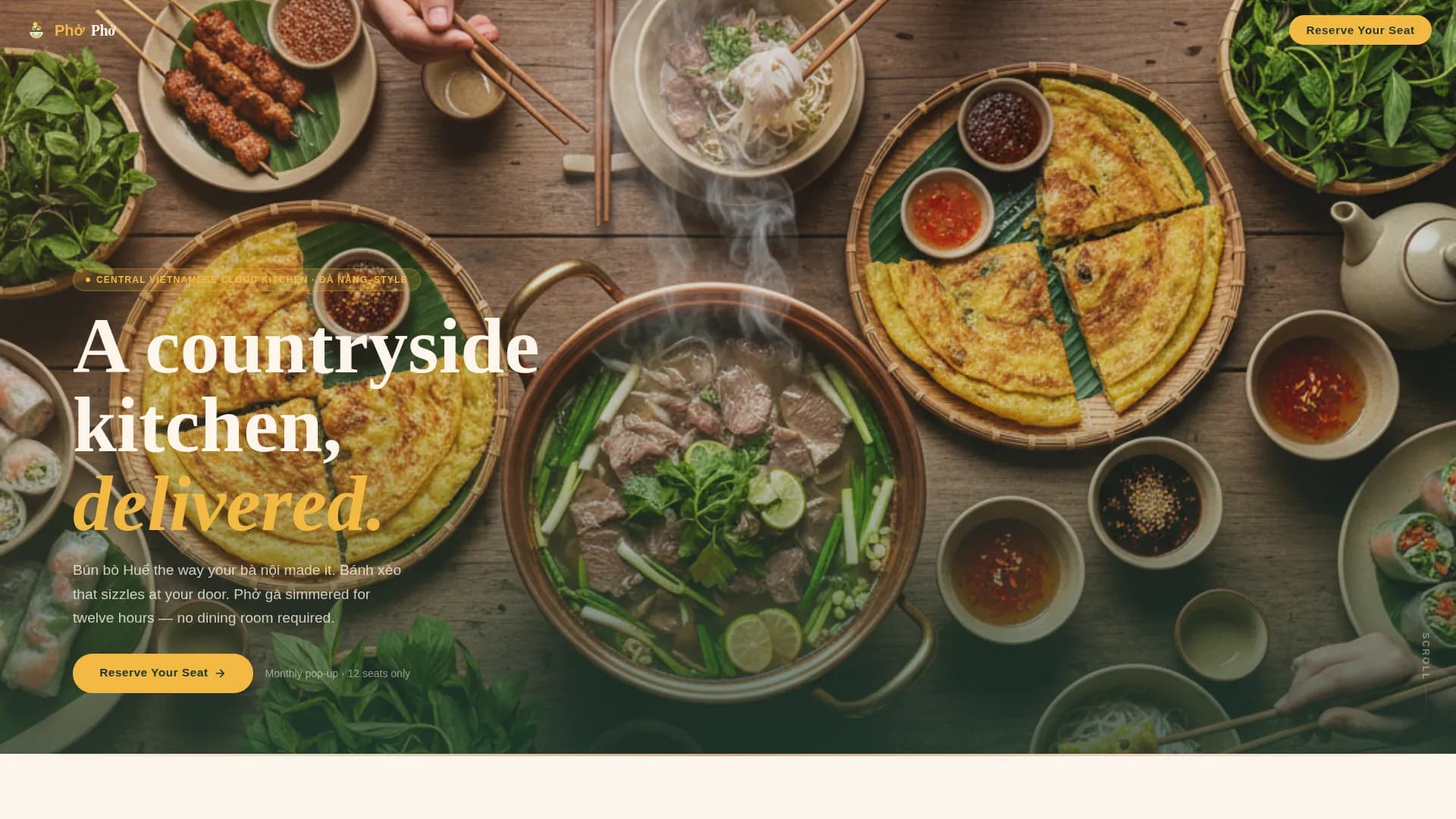 Pho — Signature Cloud Kitchen Landing Page Template