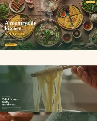 Pho — Signature Cloud Kitchen Landing Page Template