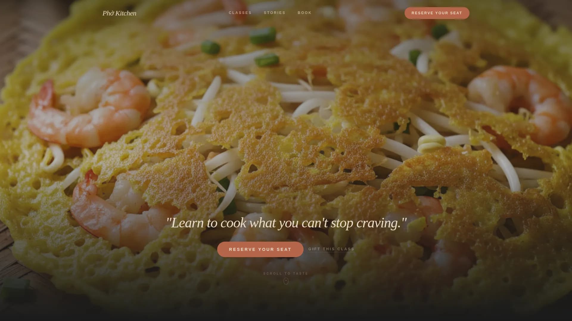 Pho — Artisan Cooking Class Landing Page Template