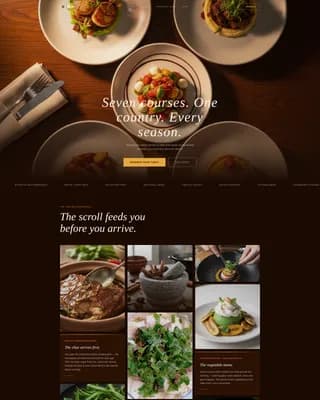 Pho — Sensory Fine Dining Landing Page Template
