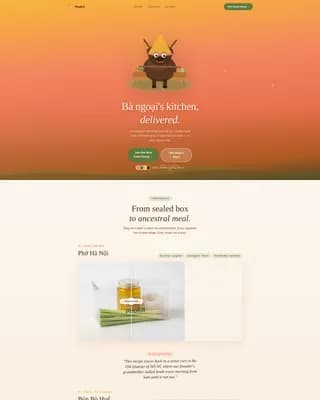 Pho — Ancestral Recipe Workshop Landing Page Template
