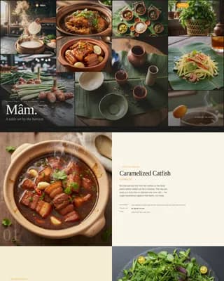 Harvest — Immersive Vietnamese Kitchen Landing Page Template