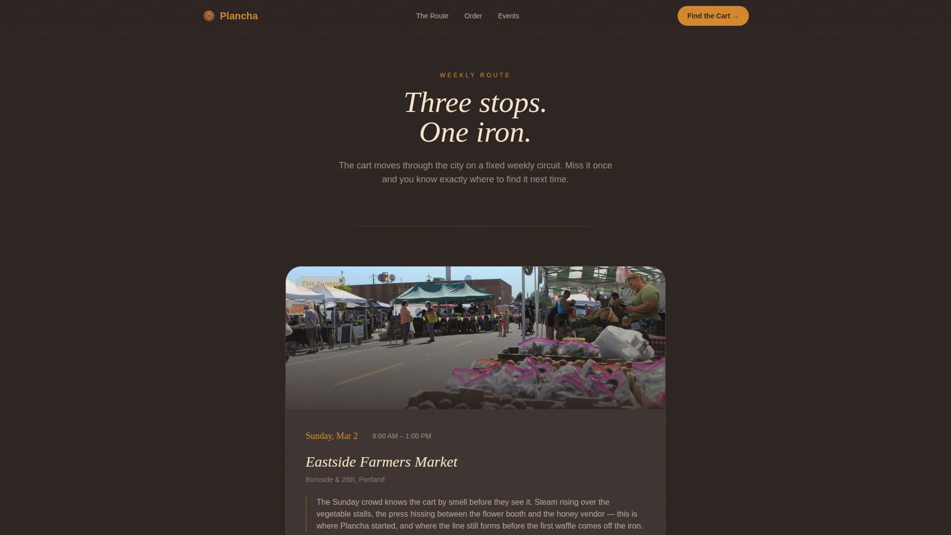 Street Food & Market Stall Booking Website Template