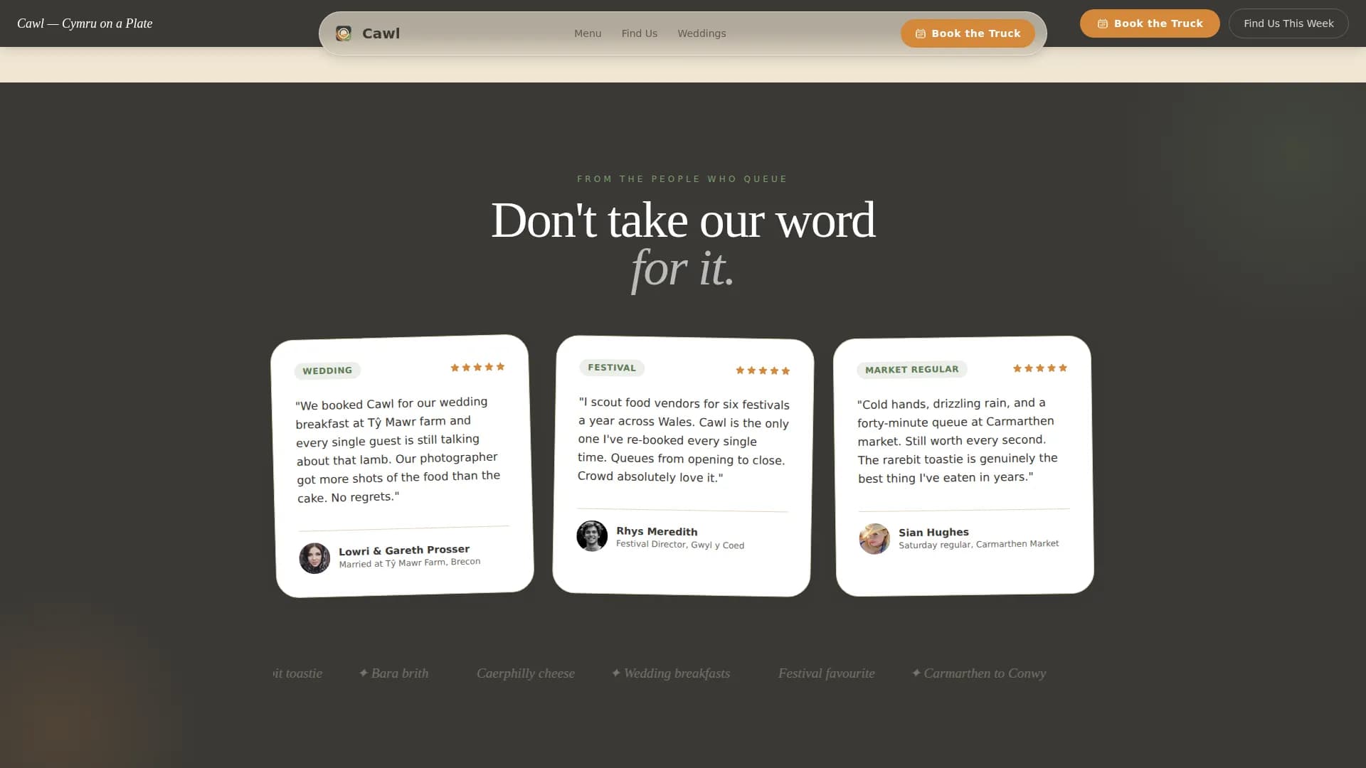 Cawl — Artisan Welsh Cuisine Landing Page Template
