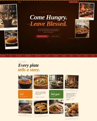 Chop — Authentic West African Landing Page Template