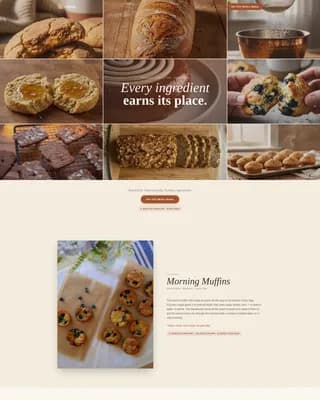 Crumb - Whole30 Artisan Bakery Landing Page Template