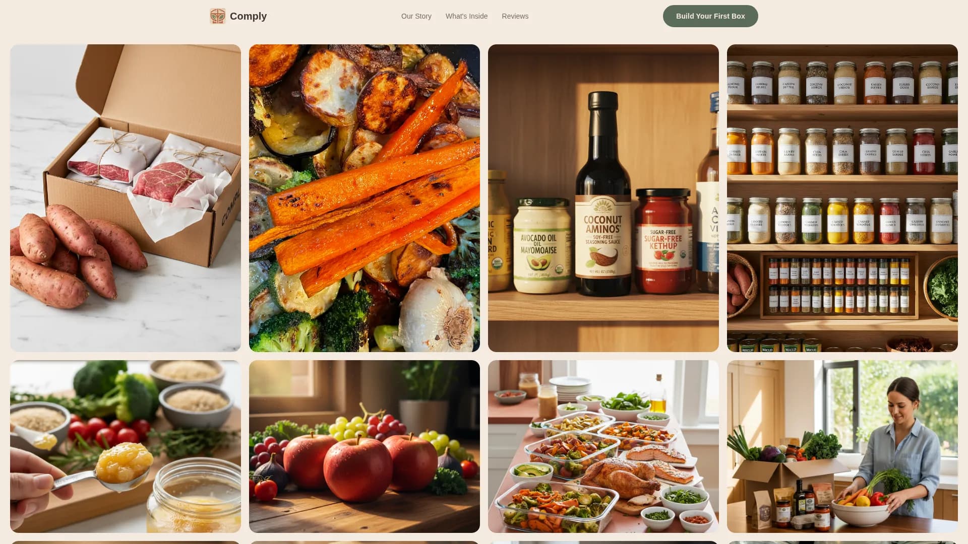 Comply — Whole30 Grocery Delivery Landing Page Template