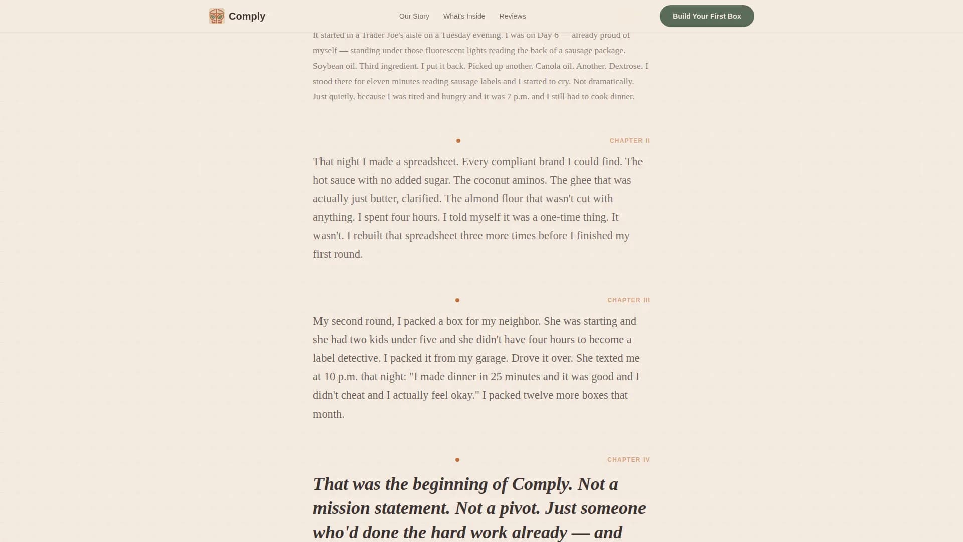 Comply — Whole30 Grocery Delivery Landing Page Template