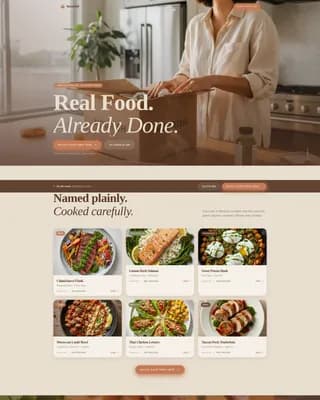 Nourish — Clean Nutrition Delivery Landing Page Template