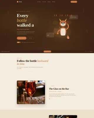 Artisan Wine Bar Origin Story & Booking Website Template